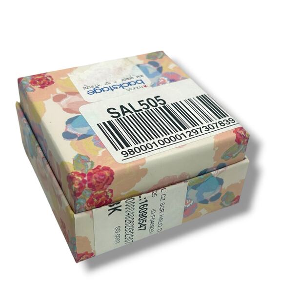 NEW Audrey J Blue Cubic Zirconia Earrings & Necklace Set Pave Crystal Gift Box - Picture 9 of 9